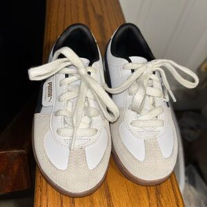 Puma White and Black Classic Sneakers